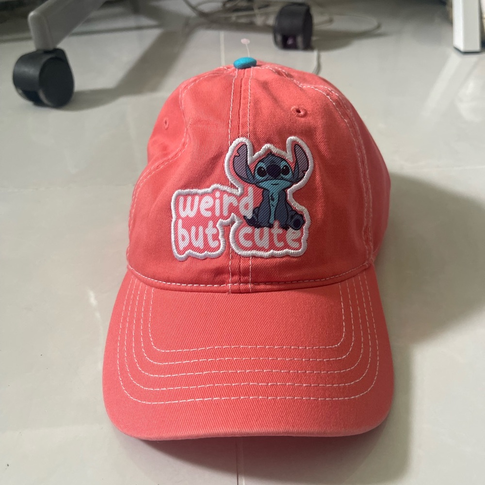original Disney stitch hat in coral pink